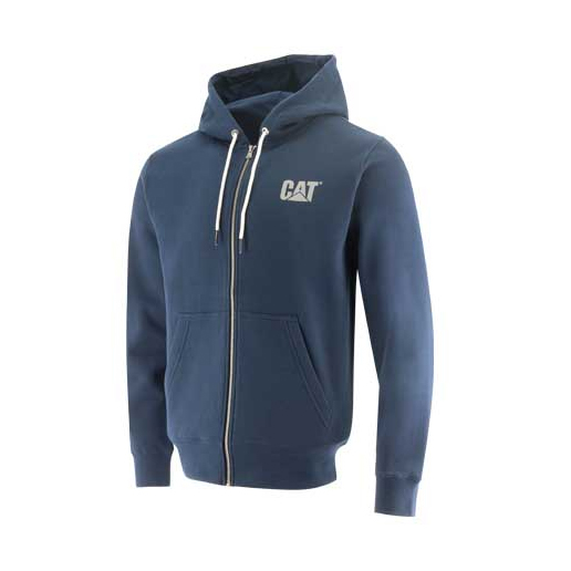 Caterpillar Foundation Fz Dm Hooded Sweatshirt Philippines - Mens Hoodies - Blue 98126CAPR